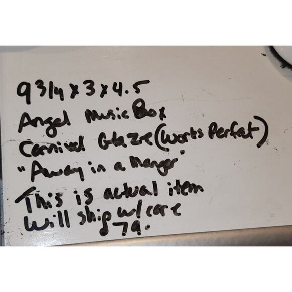 Ceramic Iridescent Angel Figurine With Music Box Vintage - Picture 9 of 9